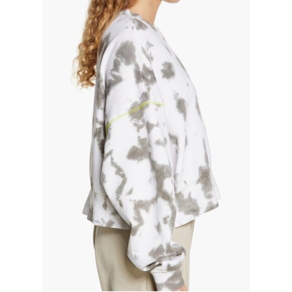 nike womens white gray tie dye Long Sleeve Oversized sweatshirt Medium - Picture 3 of 10